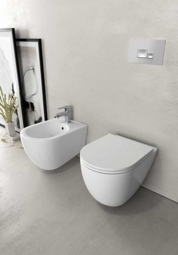 Унитаз ISVEA Infinity подвесной ШГВ 365*530*400 цвет серый бетон матовый 10NF02001SV-2V