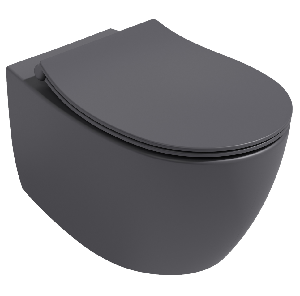 Унитаз ISVEA Sentimenti Neo Vortex (смыв торнадо), подвесной ШГВ 363*510*400 цвет антрацит матовый 10AR02013-2C