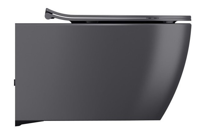 Унитаз ISVEA Sentimenti Neo Vortex (смыв торнадо), подвесной ШГВ 363*510*400 цвет антрацит матовый 10AR02013-2C