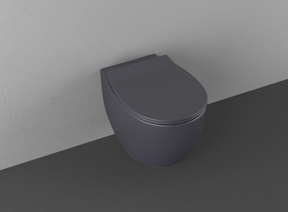 Унитаз ISVEA Sentimenti Neo Vortex (смыв торнадо), подвесной ШГВ 363*510*400 цвет антрацит матовый 10AR02013-2C