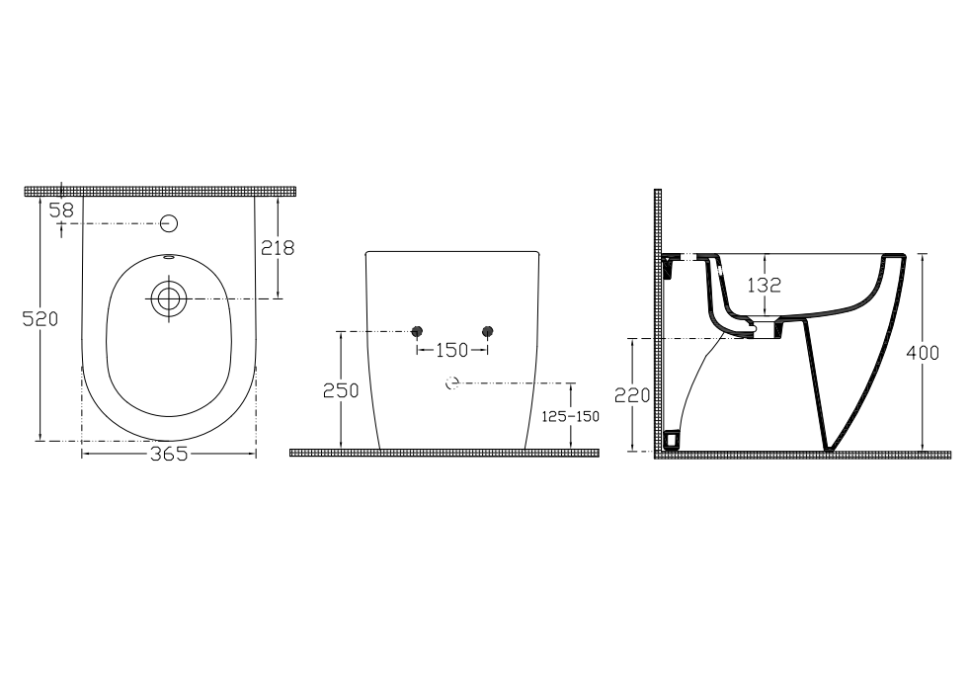 Биде напольное ISVEA Infinity цвет белый глянцевый 10NF42001