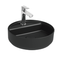 Раковина накладная ISVEA Infinity 42 круглая 42см, с отверстием под смеситель цвет черный матовый 10NF65042-2N