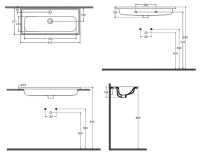 Раковина ISVEA Absolute подвесная ШГВ 813*371*155 отверстия для смесителя 1 цвет белый ССП 10KF50081 Раковина ISVEA Absolute подвесная ШГВ 813*371*155 отверстия для смесителя 1 цвет белый ССП 10KF50081