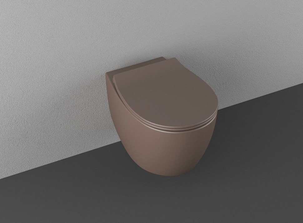 Унитаз ISVEA Sentimenti Neo Vortex (смыв торнадо), подвесной ШГВ 363*510*400 цвет коричневый матовый 10AR02013-2H