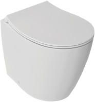 Приставной безободковый унитаз ISVEA Sentimenti Neo, крышка микролифт цвет белый 10SM10004