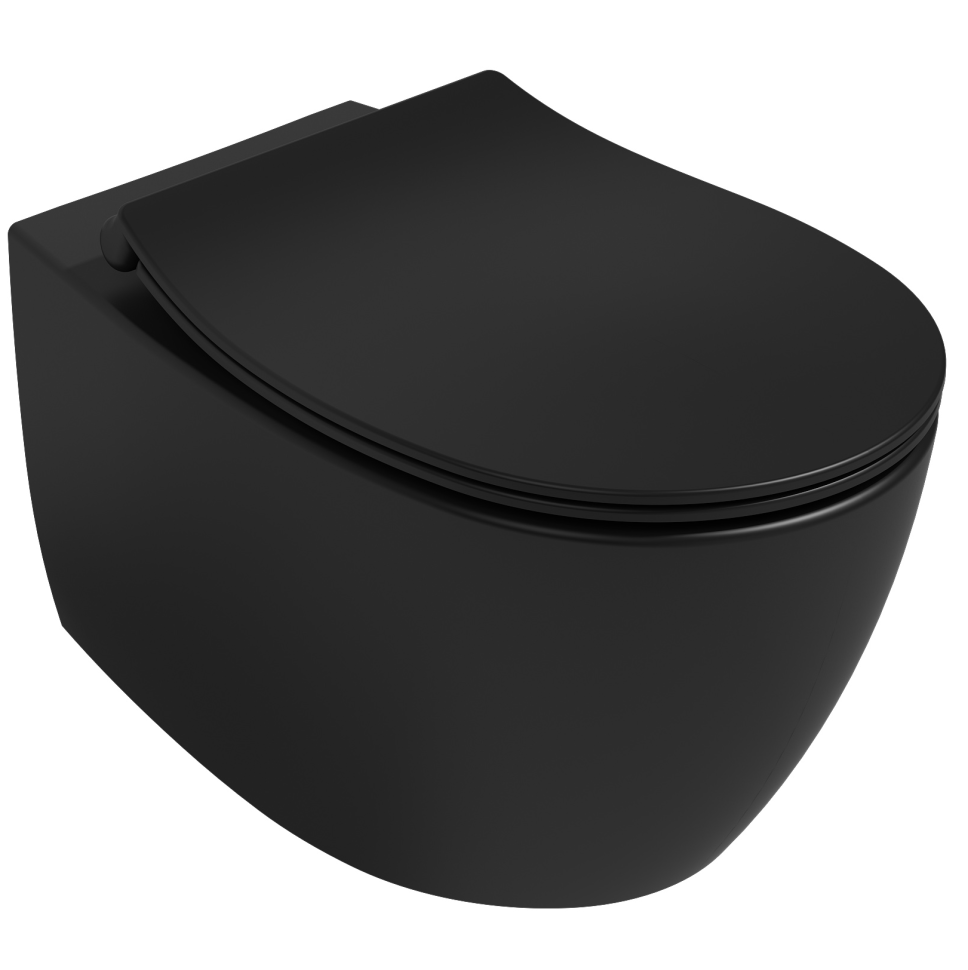 Унитаз ISVEA Sentimenti Neo Vortex (смыв торнадо), подвесной ШГВ 363*510*400 цвет черный матовый 10AR02013-2N