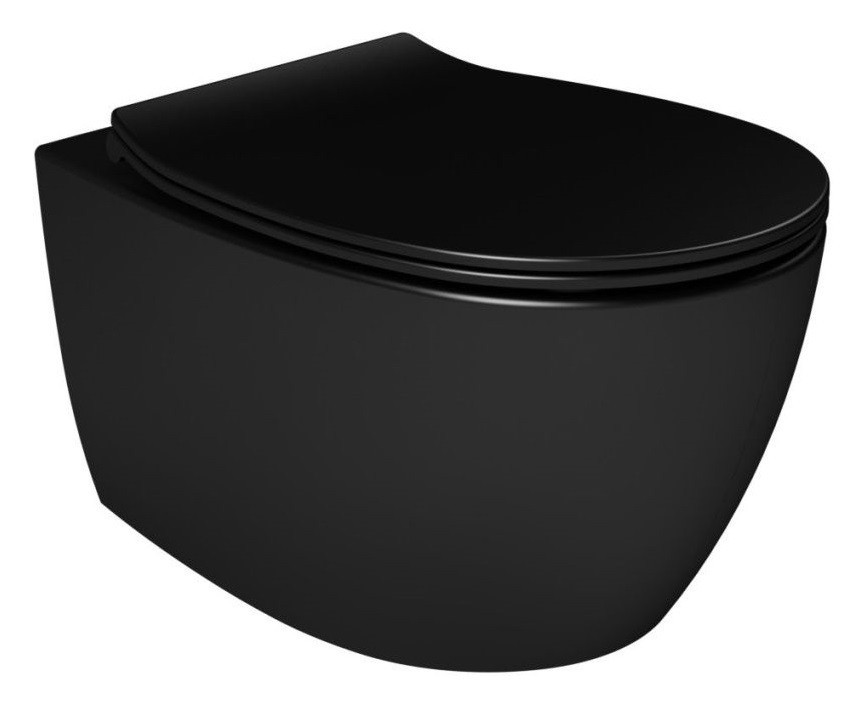 Унитаз ISVEA Sentimenti Neo Vortex (смыв торнадо), подвесной ШГВ 363*510*400 цвет черный матовый 10AR02013-2N