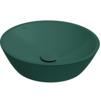 Раковина ISVEA SistemaY Soft накладная ШГВ 450*450*120 отверстия для смесителя отсутствуют цвет изумрудный матовый 10SY66045-2P