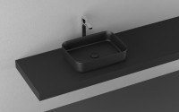 Раковина ISVEA Infinity накладная ШГВ 500*360*120 отверстия для смесителя отсутствуют цвет матовый черный 10NF65050SV-2N