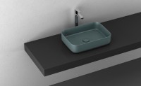 Раковина ISVEA Infinity накладная ШГВ 500*360*120 отверстия для смесителя отсутствуют цвет изумрудный 10NF65050SV-2P