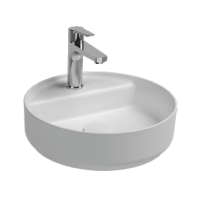 Раковина накладная ISVEA Infinity 42 круглая 42см, с отверстием под смеситель цвет белый матовый 10NF65042-2L Раковина накладная ISVEA Infinity 42 круглая 42см, с отверстием под смеситель цвет белый матовый 10NF65042-2L