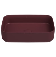 Раковина ISVEA Infinity накладная ШГВ 500*360*120 отверстия для смесителя отсутствуют цвет бордовый матовый 10NF65050SV-2R