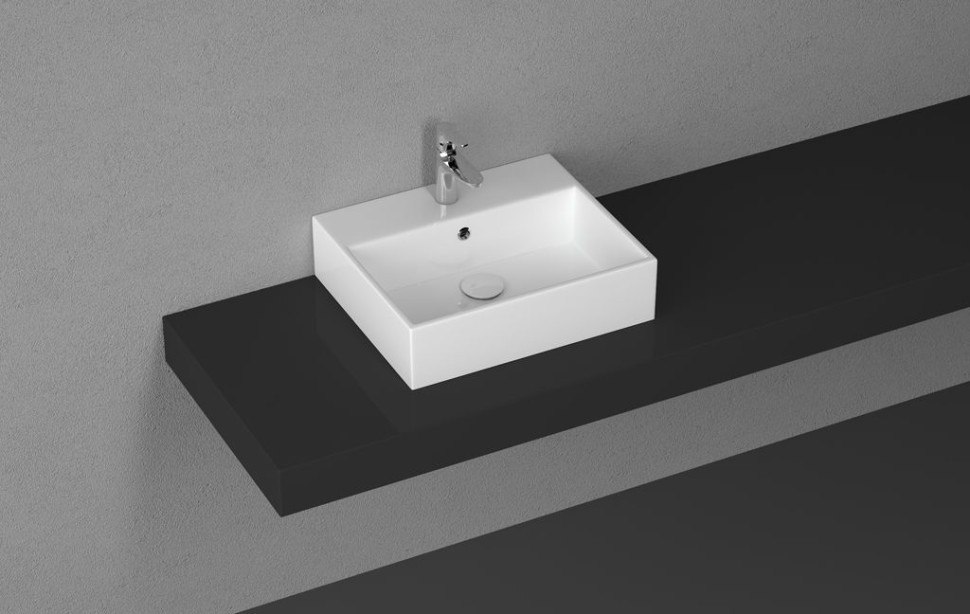 Раковина ISVEA Purita 50 см накладная глазированная задняя сторона цвет белый 10PL51050