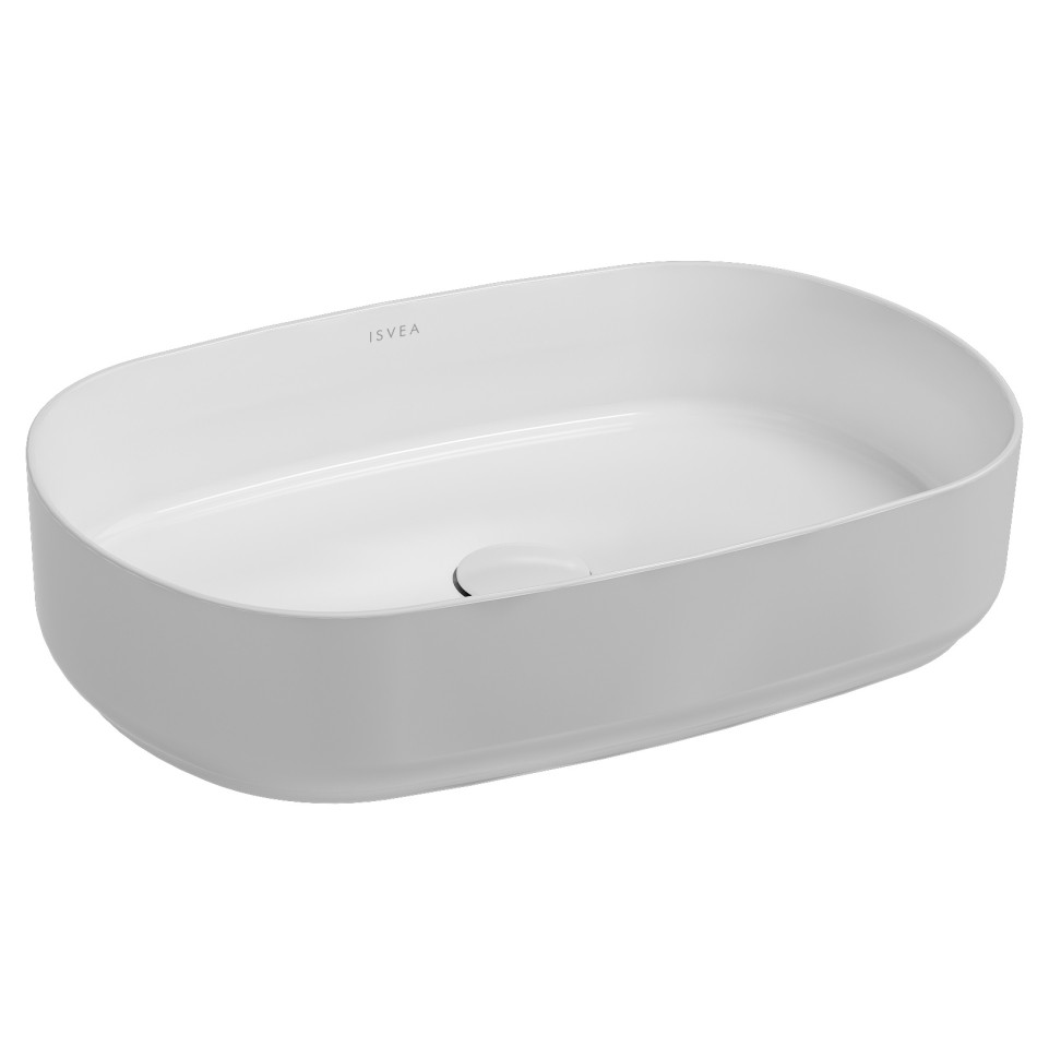 Раковина ISVEA Infinity накладная ШГВ 550*360*120 отверстия для смесителя отсутствуют цвет белый 10NF65055SV