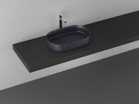 Раковина ISVEA Infinity накладная ШГВ 550*360*120 отверстия для смесителя отсутствуют цвет антрацит матовый 10NF65055SV-2C