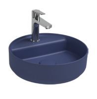 Раковина накладная ISVEA Infinity 42 круглая 42см, с отверстием под смеситель цвет синий матовый 10NF65042-2Z Раковина накладная ISVEA Infinity 42 круглая 42см, с отверстием под смеситель цвет синий матовый 10NF65042-2Z