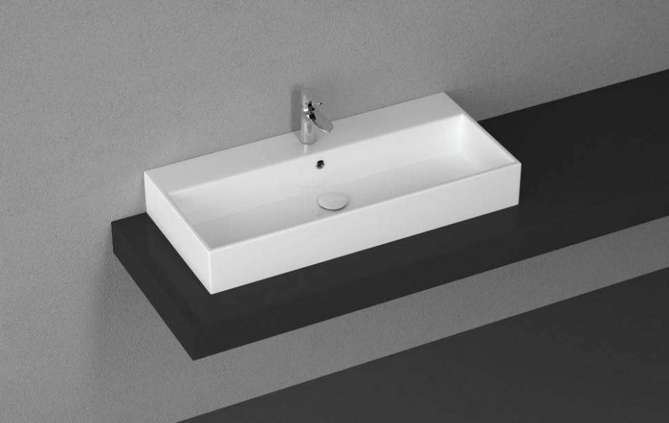 Раковина ISVEA Purita 90 см, накладная цвет белый 10PL50090