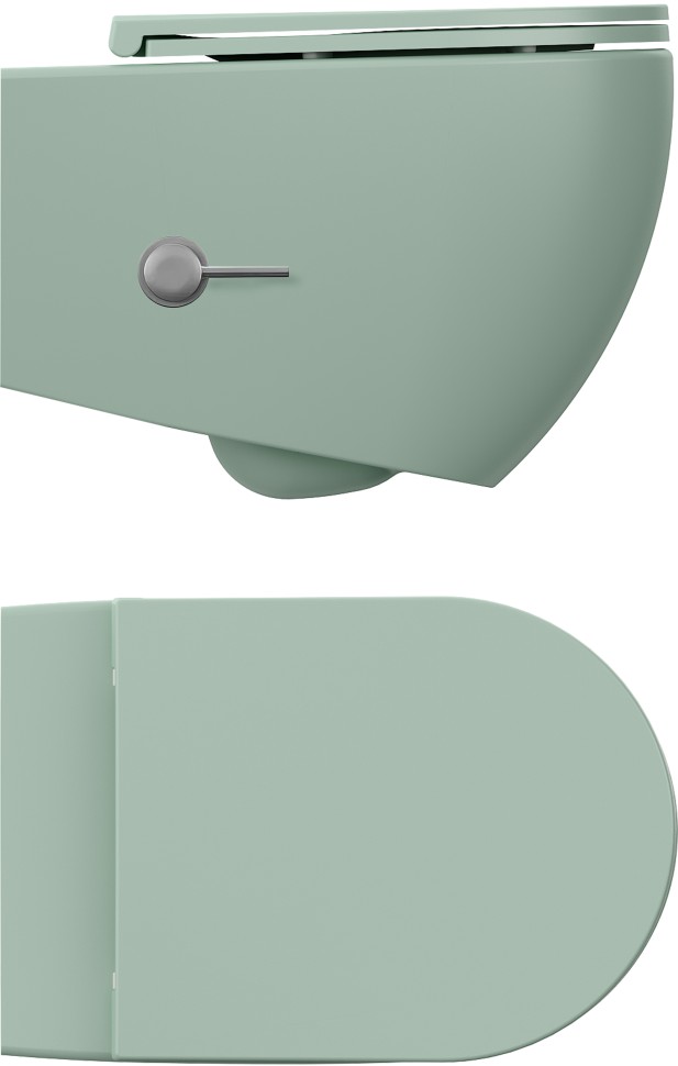 Унитаз ISVEA Infinity подвеснойс функцией биде цвет мятно-зеленый матовый 10NFS1005I-2T