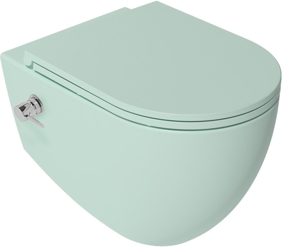 Унитаз ISVEA Infinity подвеснойс функцией биде цвет мятно-зеленый матовый 10NFS1005I-2T