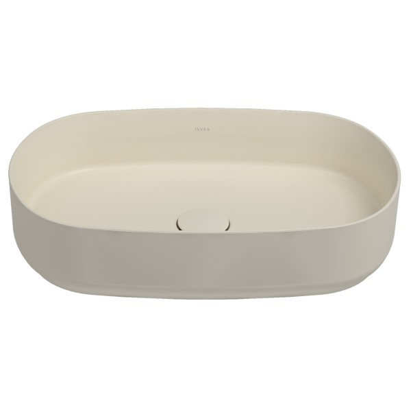 Раковина ISVEA Infinity накладная ШГВ 550*360*120 отверстия для смесителя отсутствуют цвет слоновая кость матовый 10NF65055-2K