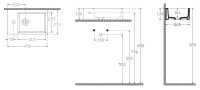 Раковина накладная ISVEA Purita 45L белый глянцевый, арт. 10PL50045 прямоугольная 45см с отв. под смес. слева, без д/к