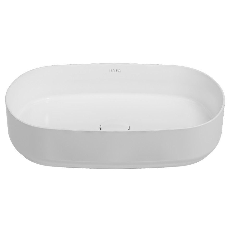 Раковина ISVEA Infinity накладная ШГВ 550*360*120 отверстия для смесителя отсутствуют цвет белый матовый 10NF65055SV-2L
