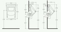 Писсуар ISVEA Purita ШГВ 382*272*563 цвет-белый