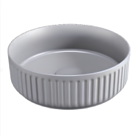 Раковина накладная ISVEA Infinity Ion круглая 36см, без отв. под смеситель цвет серый бетон матовый 10NF66036-2V