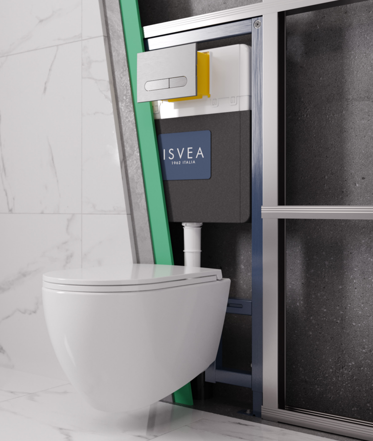 Система инсталляции для унитазов ISVEA Durezza 52DR0201I 100 мм для стен из гипсокартона 52DR0201I
