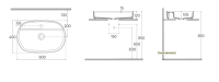 Раковина накладная ISVEA Infinity 60 овальная 60см цвет MARMO белый матовый 10NF65060-2L-MRM