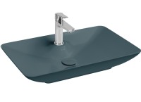 Раковина ISVEA SistemaY Clear накладная ШГВ 644*395*125 отверстия для смесителя 1 цвет изумрудный матовый 10SY50065-2P