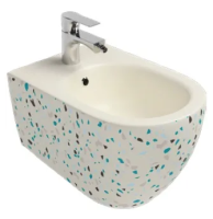 Биде ISVEA Infinity подвесной ШГВ 365*530*400 цвет слоновая кость матовый Terrazzo 10NF41001-TRZ-2K