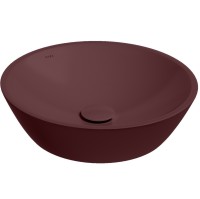 Раковина ISVEA SistemaY Soft накладная ШГВ 450*450*120 отверстия для смесителя отсутствуют цвет бордовый матовый 10SY66045-2R