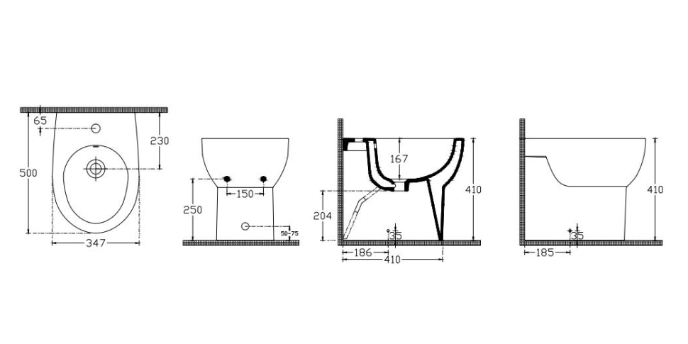 Биде напольное ISVEA Absolute цвет белый 10AB42001