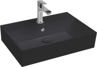 Раковина ISVEA SistemaZ Frame накладная ШГВ 600*420*132 отверстия для смесителя 1 цвет черный матовый 10SF50060-2N