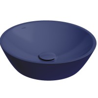 Раковина ISVEA SistemaY Soft накладная ШГВ 450*450*120 отверстия для смесителя отсутствуют цвет синий матовый 10SY66045-2Z