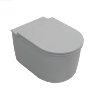 Унитаз ISVEA Fluido Waterfall (водопадный смыв), подвесной ШГВ 360*520*400 цвет серый бетон матовый 10FD02001-2V