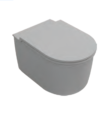 Унитаз ISVEA Fluido Waterfall (водопадный смыв), подвесной ШГВ 360*520*400 цвет серый бетон матовый 10FD02001-2V