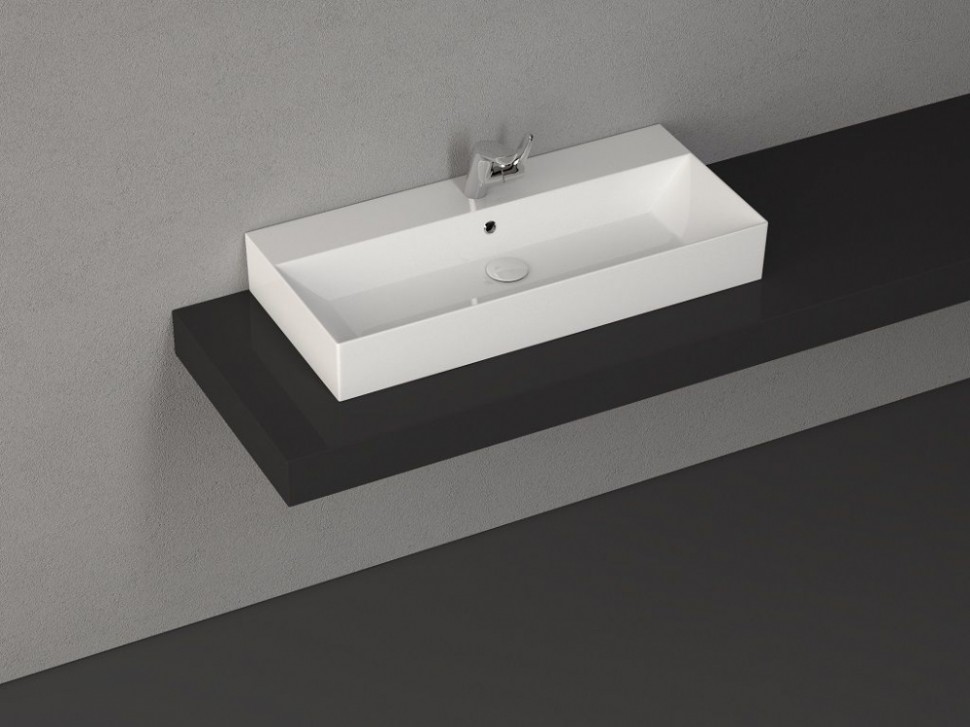 Раковина ISVEA SistemaZ Frame накладная ШГВ 900*422*150 отверстия для смесителя 1 цвет белый 10SF50090