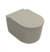 Унитаз ISVEA Fluido Waterfall (водопадный смыв), подвесной ШГВ 360*520*400 цвет слоновая кость матовый 10FD02001-2K