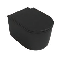 Унитаз ISVEA Fluido Waterfall (водопадный смыв), подвесной ШГВ 360*520*400 цвет черный матовый 10FD02001-2N