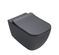 Унитаз ISVEA VEA Vortex (смыв торнадо), подвесной ШГВ 338*510*400 цвет антрацит матовый 10VA02003-2C