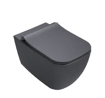 Унитаз ISVEA VEA Vortex (смыв торнадо), подвесной ШГВ 338*510*400 цвет антрацит матовый 10VA02003-2C