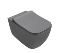 Унитаз ISVEA VEA Vortex (смыв торнадо), подвесной ШГВ 338*510*400 цвет серый камень матовый 10VA02003-2V