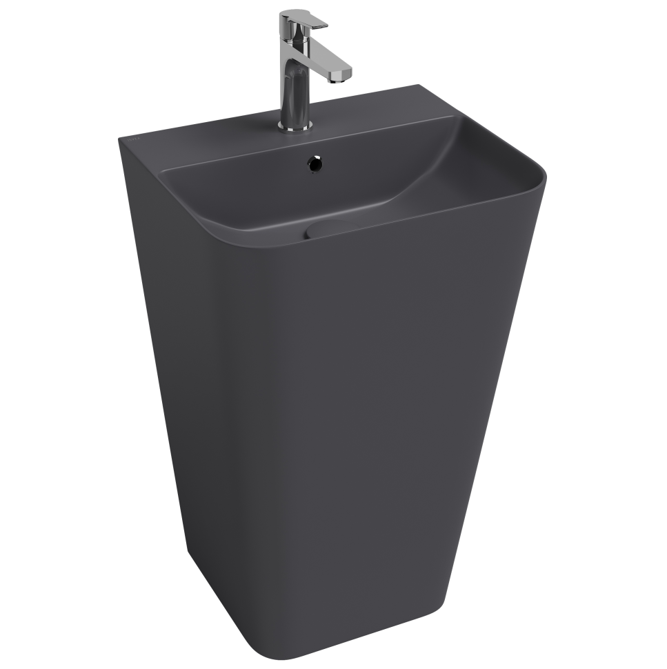Раковина ISVEA Sott'Aqua напольная ШГВ 500*420*830 отверстия для смесителя 1 цвет антрацит матовый 10SQ37001SV-2C