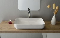 Раковина ISVEA Sott'Aqua накладная ШГВ 600*380*120 отверстия для смесителя отсутствуют цвет белый глянцевый 10SQ50060