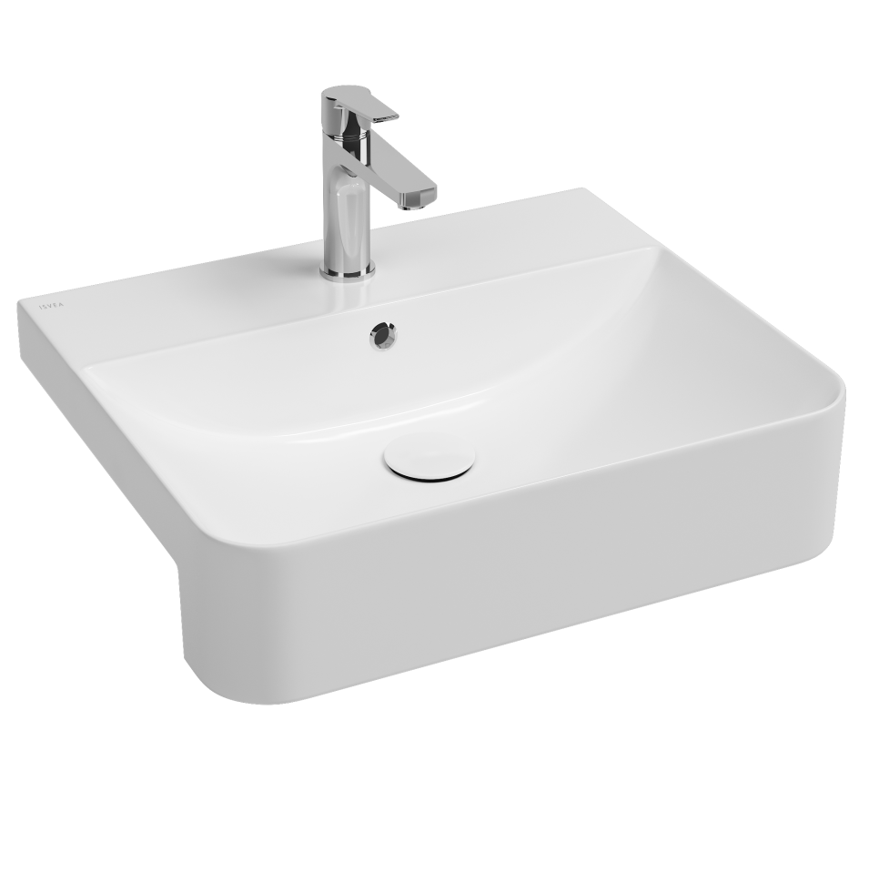 Раковина ISVEA Sott'Aqua накладная ШГВ 590*490*163 отверстия для смесителя 1 цвет белый 10SQ51058