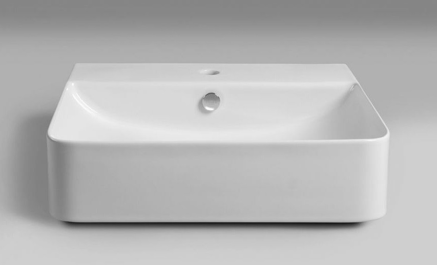 Раковина ISVEA Sott'Aqua накладная ШГВ 590*490*163 отверстия для смесителя 1 цвет белый 10SQ51058