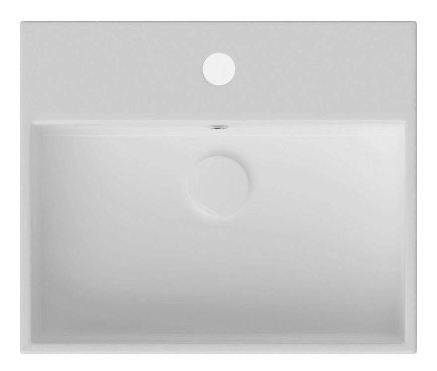 Раковина накладная ISVEA Purita прямоугольная 50см с отверстием под смеситель цвет белый 10PL50050