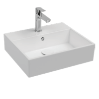 Раковина накладная ISVEA Purita прямоугольная 50см с отверстием под смеситель цвет белый 10PL50050